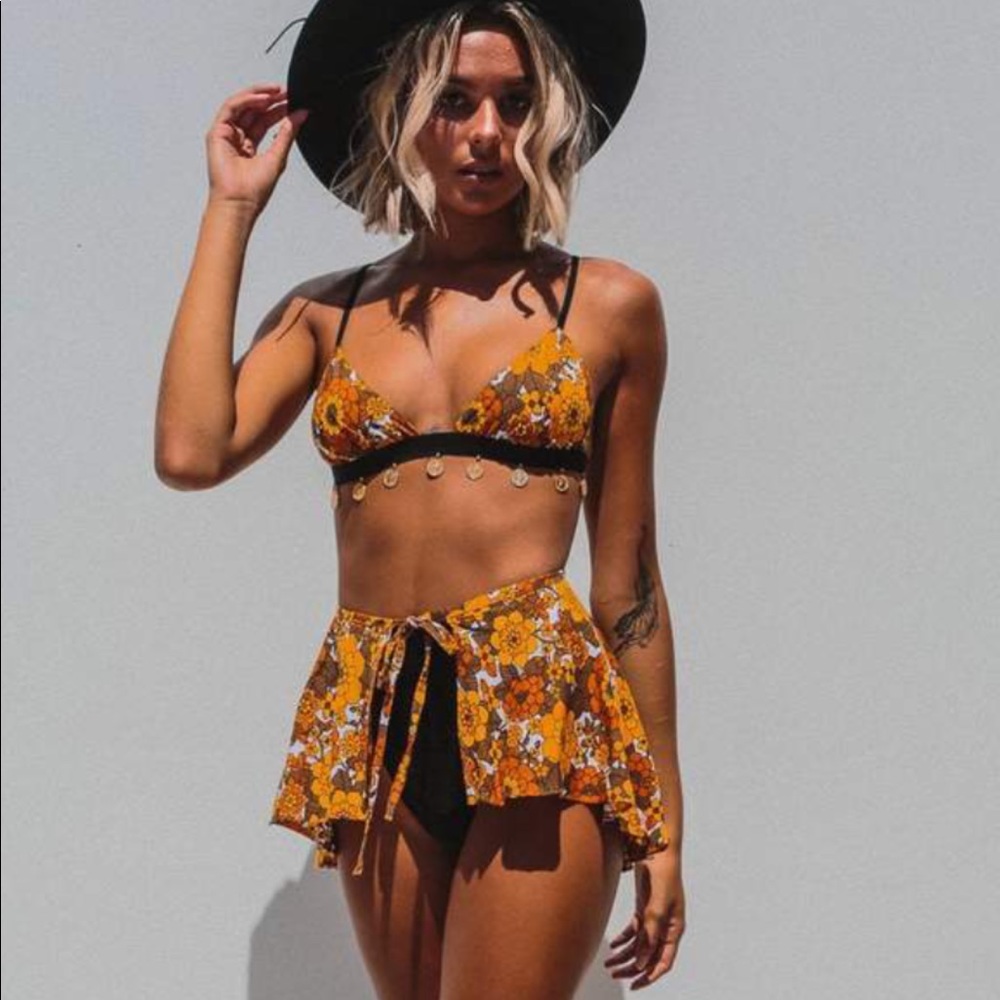 Her Pony the Label Two Piece Set, Bralette & Skirt